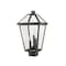Z-Lite Talbot 3 Light Outdoor Post Mount Fixture, Black & Clear Beveled 579PHBS-BK - alternate 4